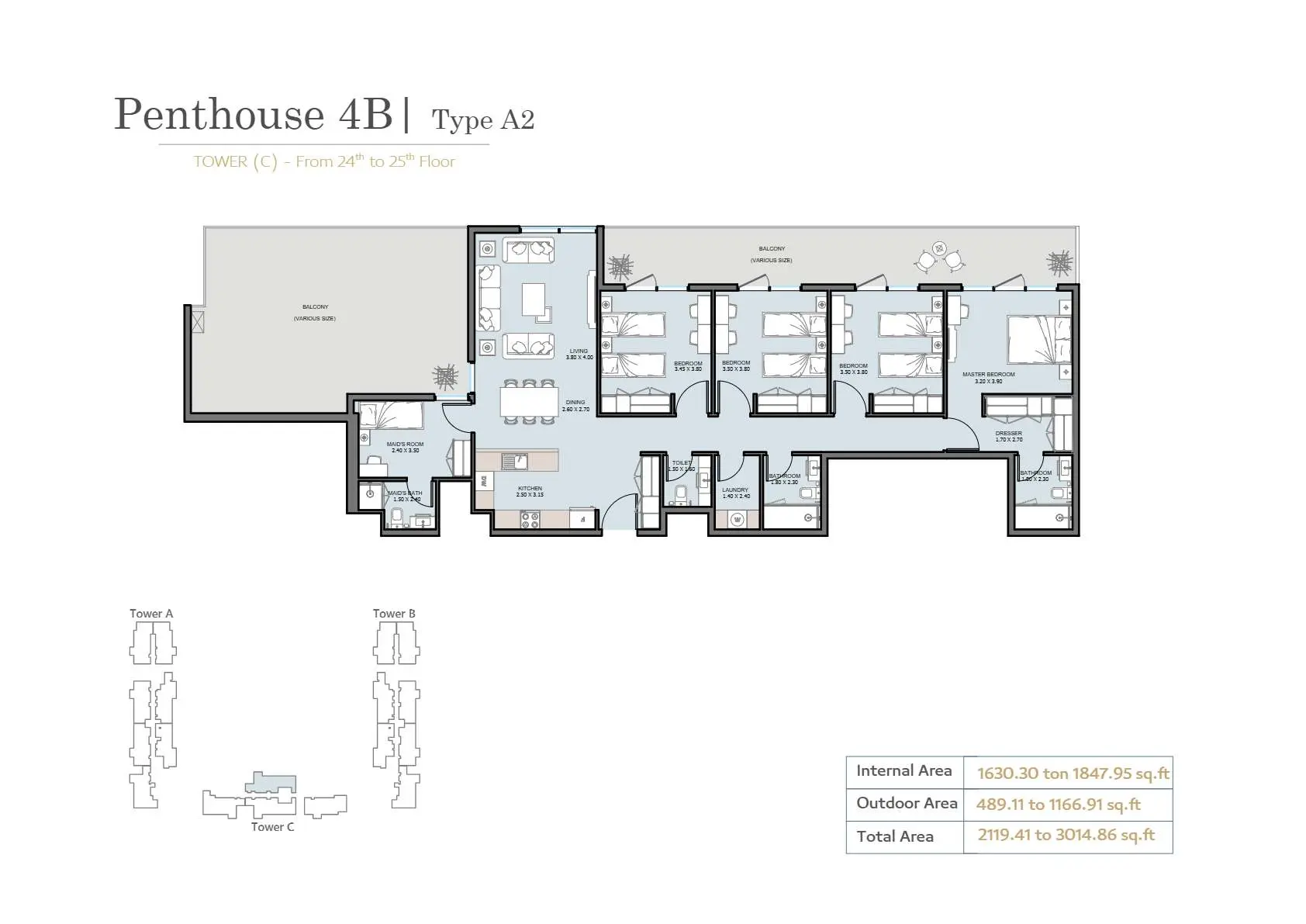 Type A2 floor plan