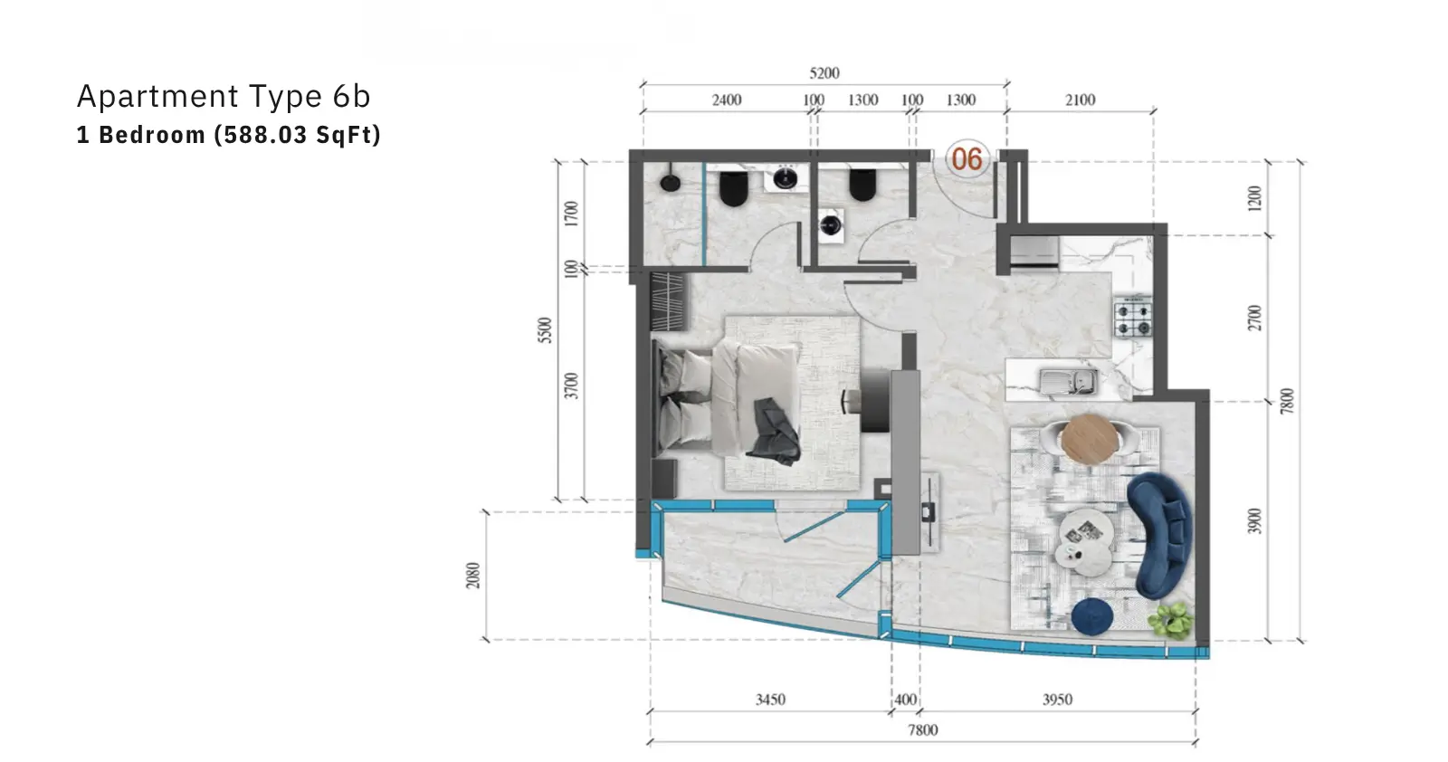 Type 6B floor plan