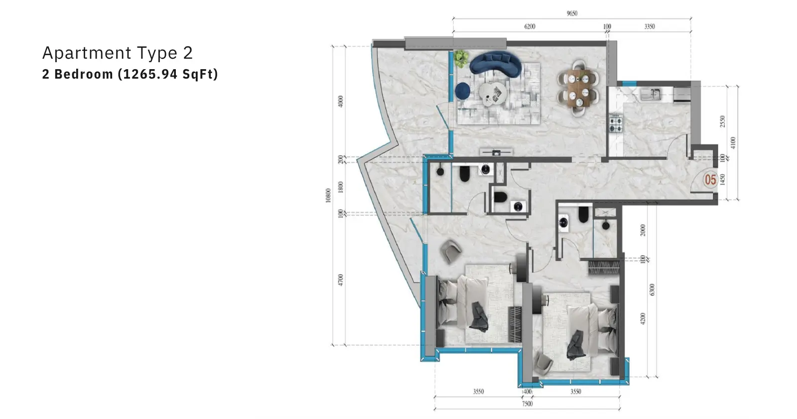 Type 2 floor plan