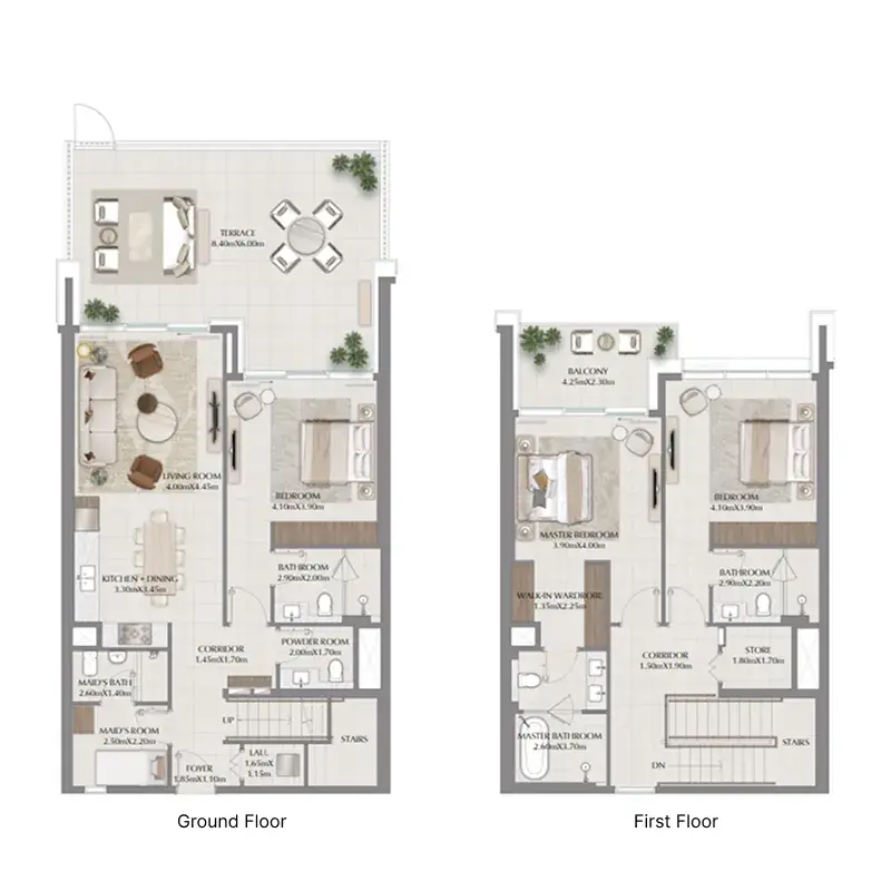 3.5 bedrooms townhouse - Terra Woods floor plan