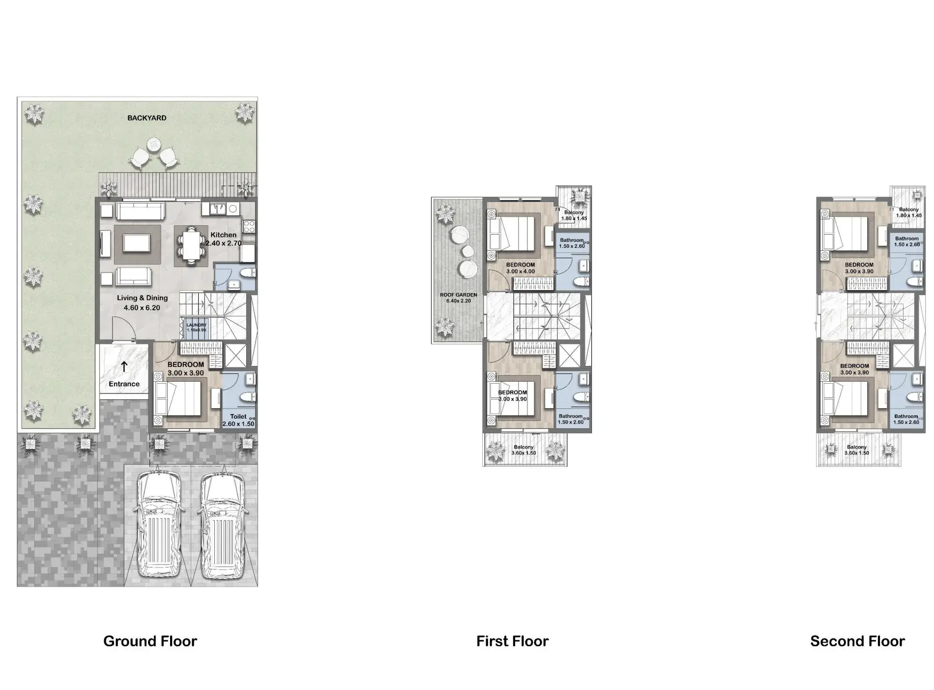 5 Bedrooms townhouse - Reportage Hills floor plan
