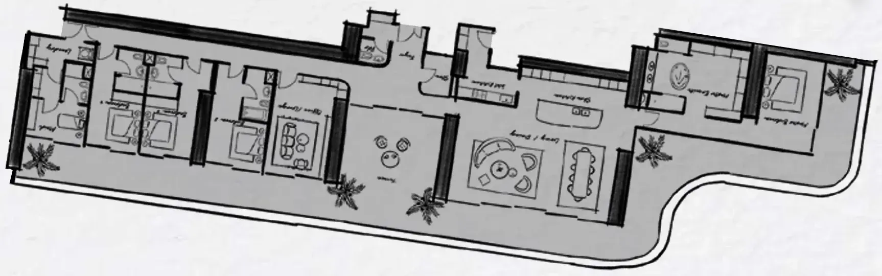 4 Bedrooms apartments - Wedyan – The Canal floor plan