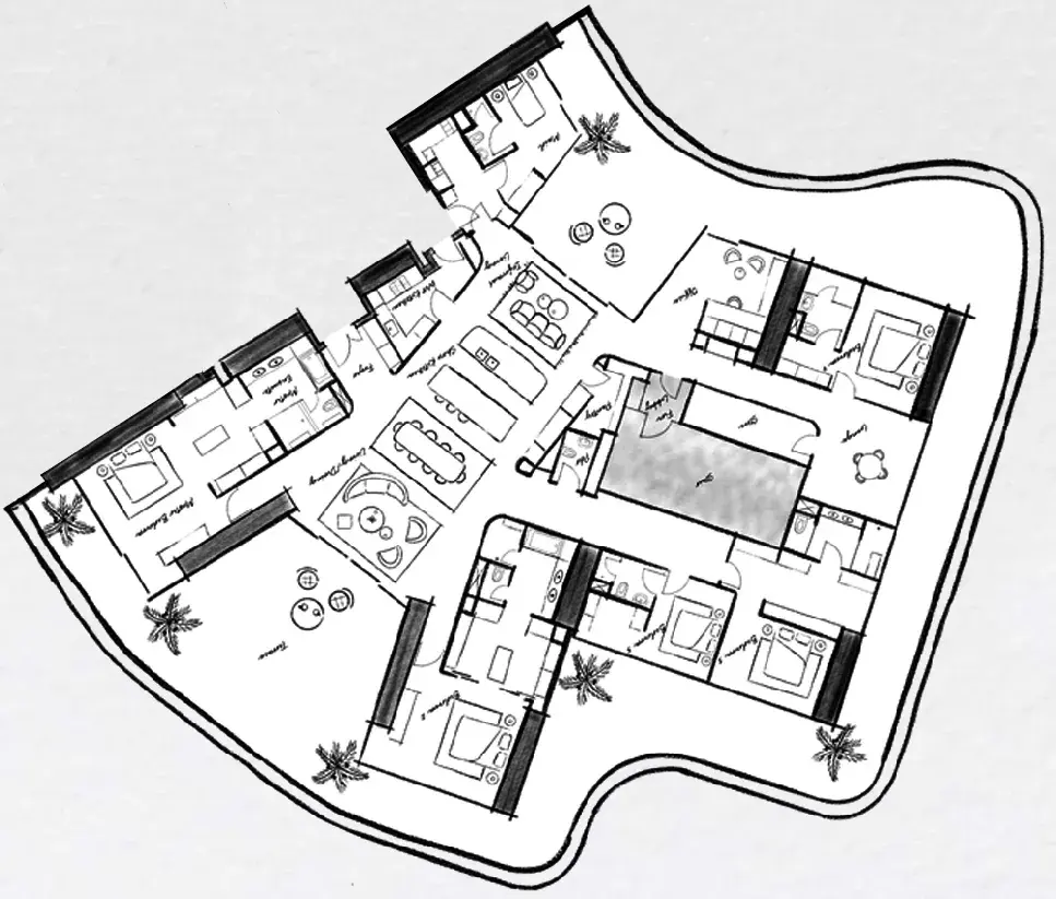 5 Bedrooms apartments - Wedyan – The Canal floor plan