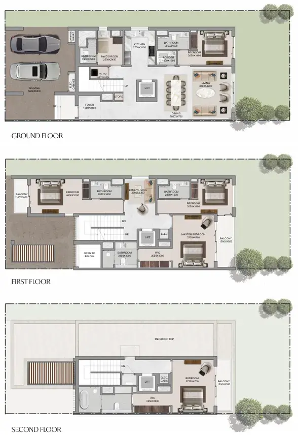5 Bedrooms villa - The Brooks at Sobha Sanctuary floor plan