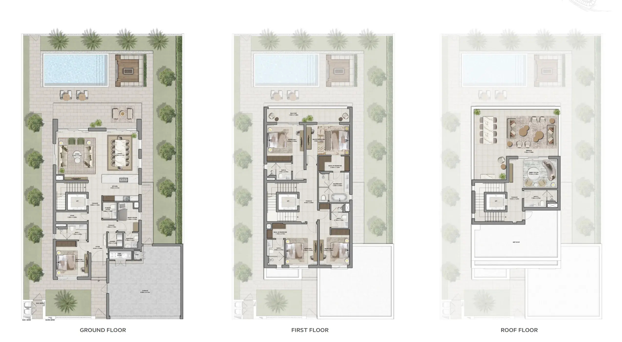 5 Bedrooms villa - Salva floor plan