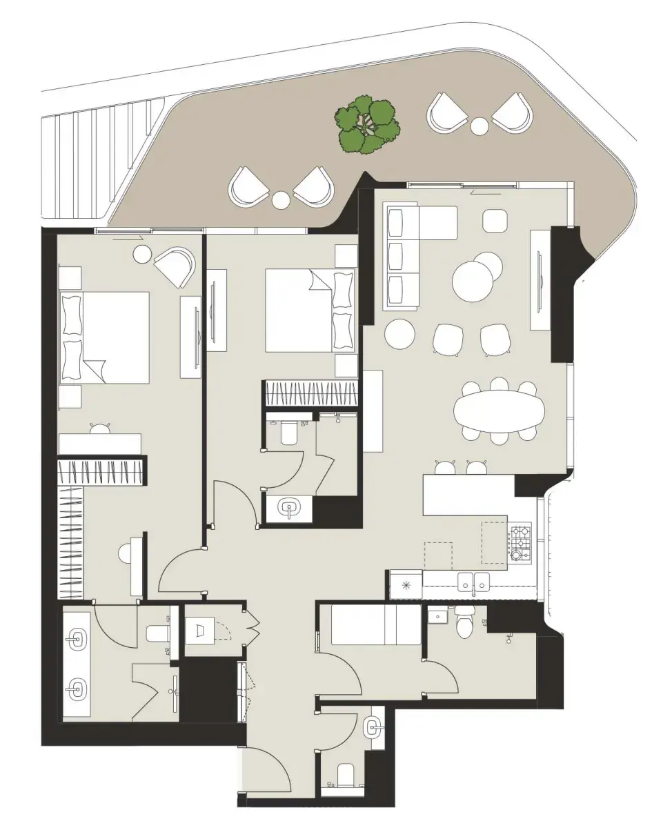 2.5 bedrooms apartments - Artistry One Residences floor plan