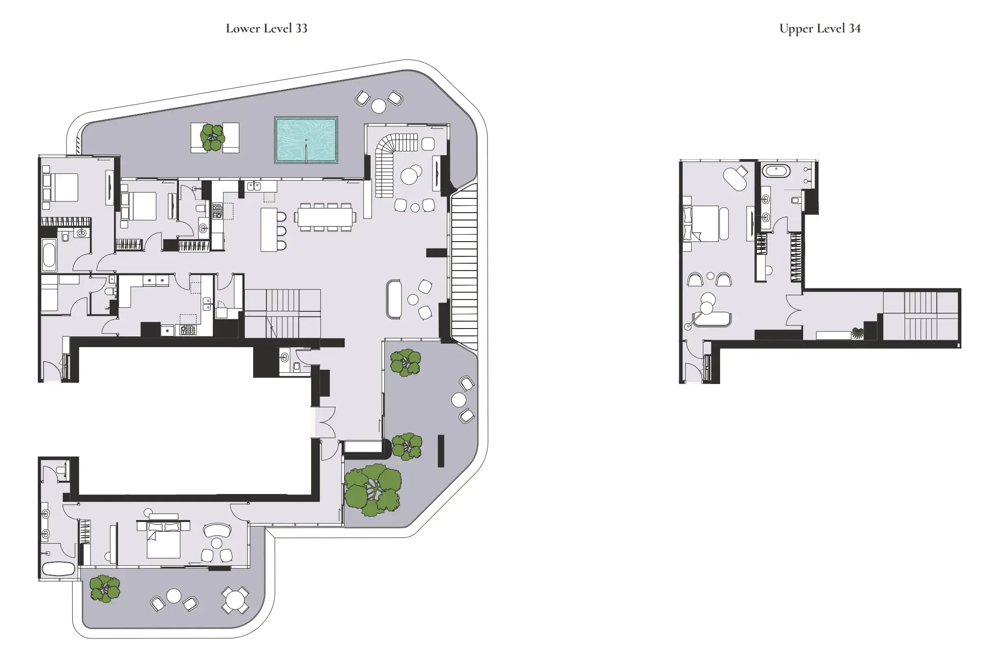 4.5 bedrooms penthouse - Artistry One Residences floor plan