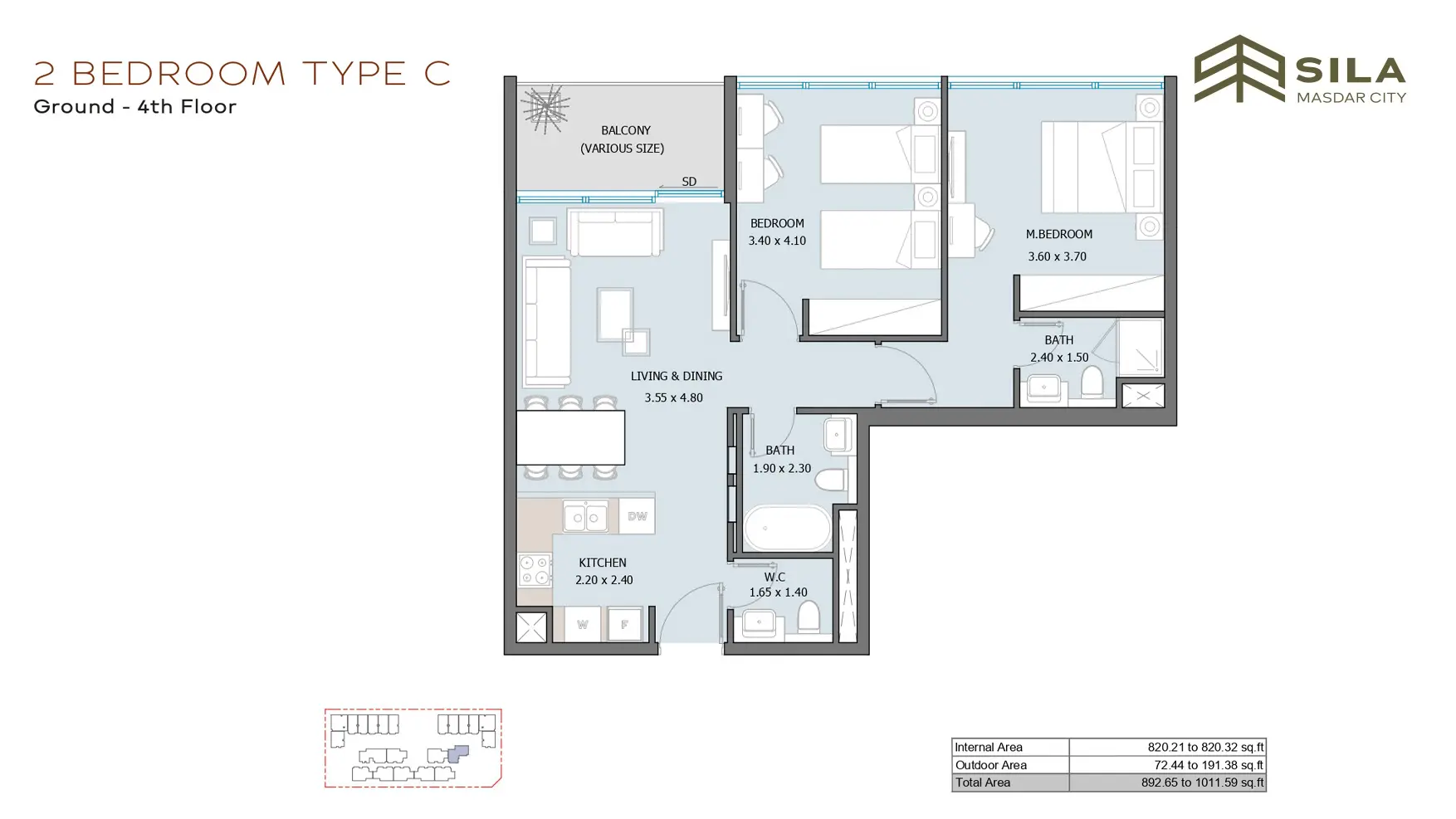 Type C floor plan