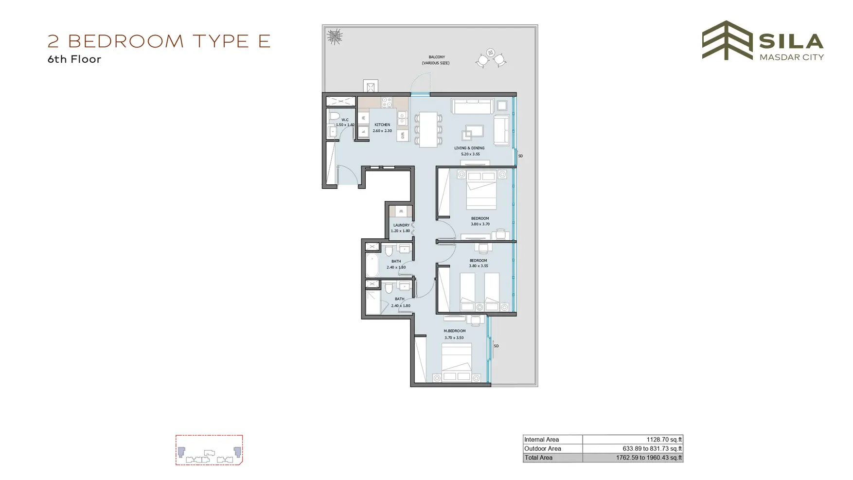 Type E floor plan
