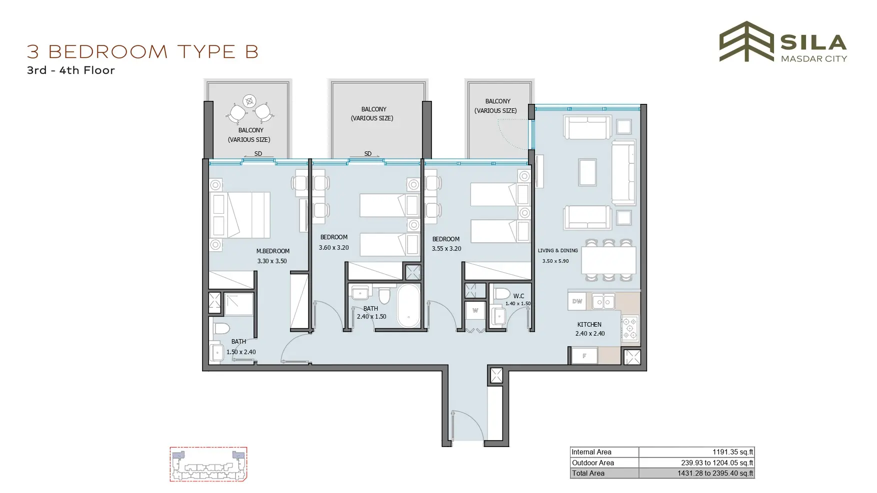 Type B floor plan