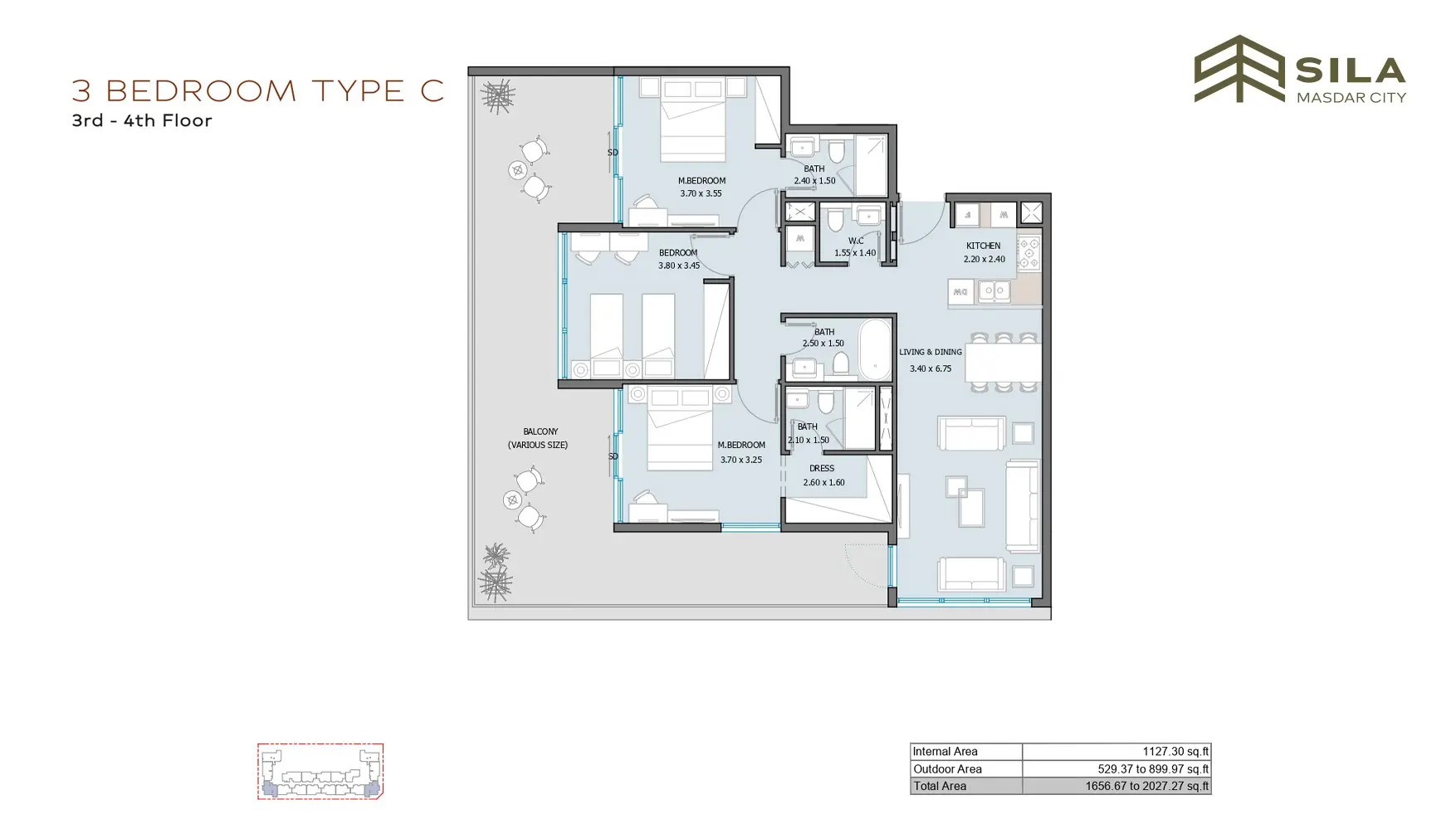 Type C floor plan