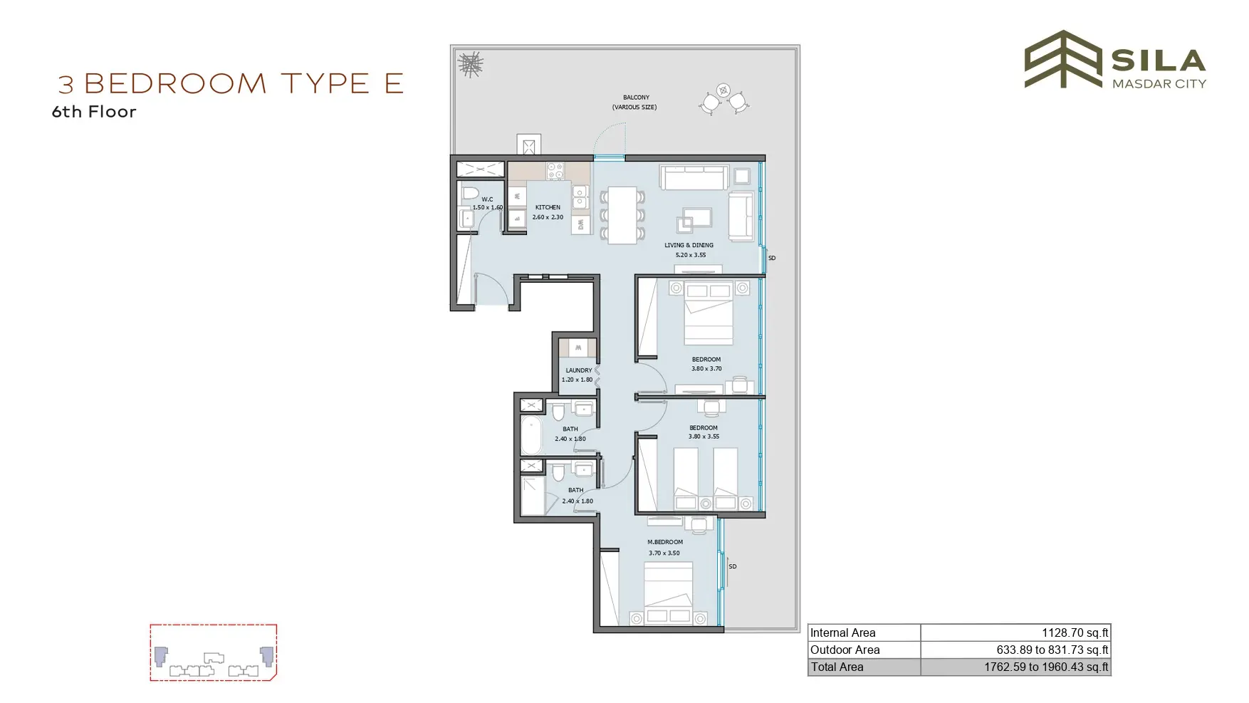 Type E floor plan