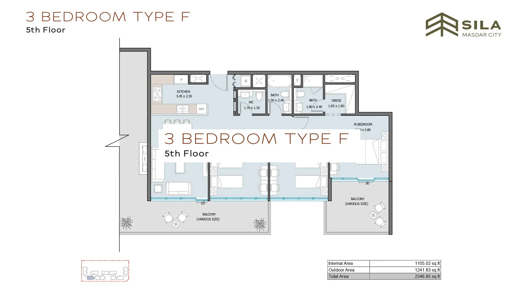 Type F floor plan