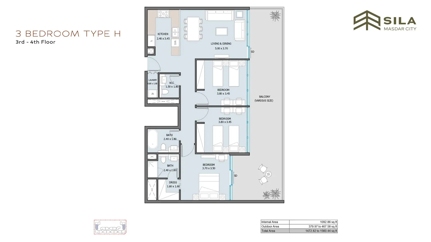 Type H floor plan
