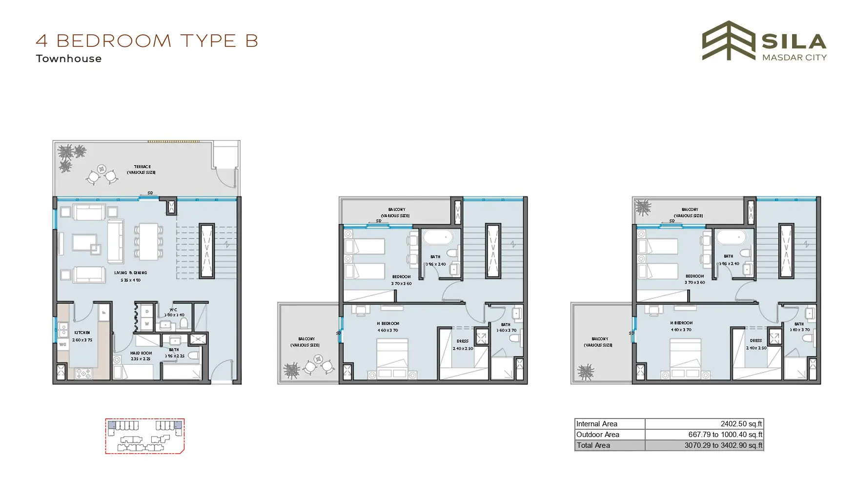 TH - Type B floor plan