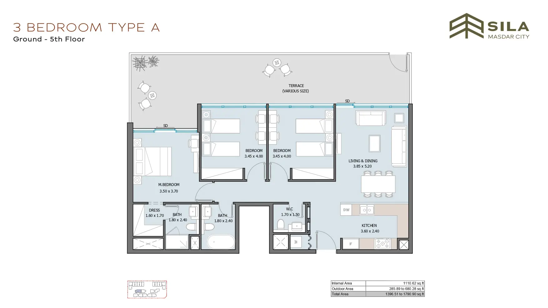 Type A floor plan
