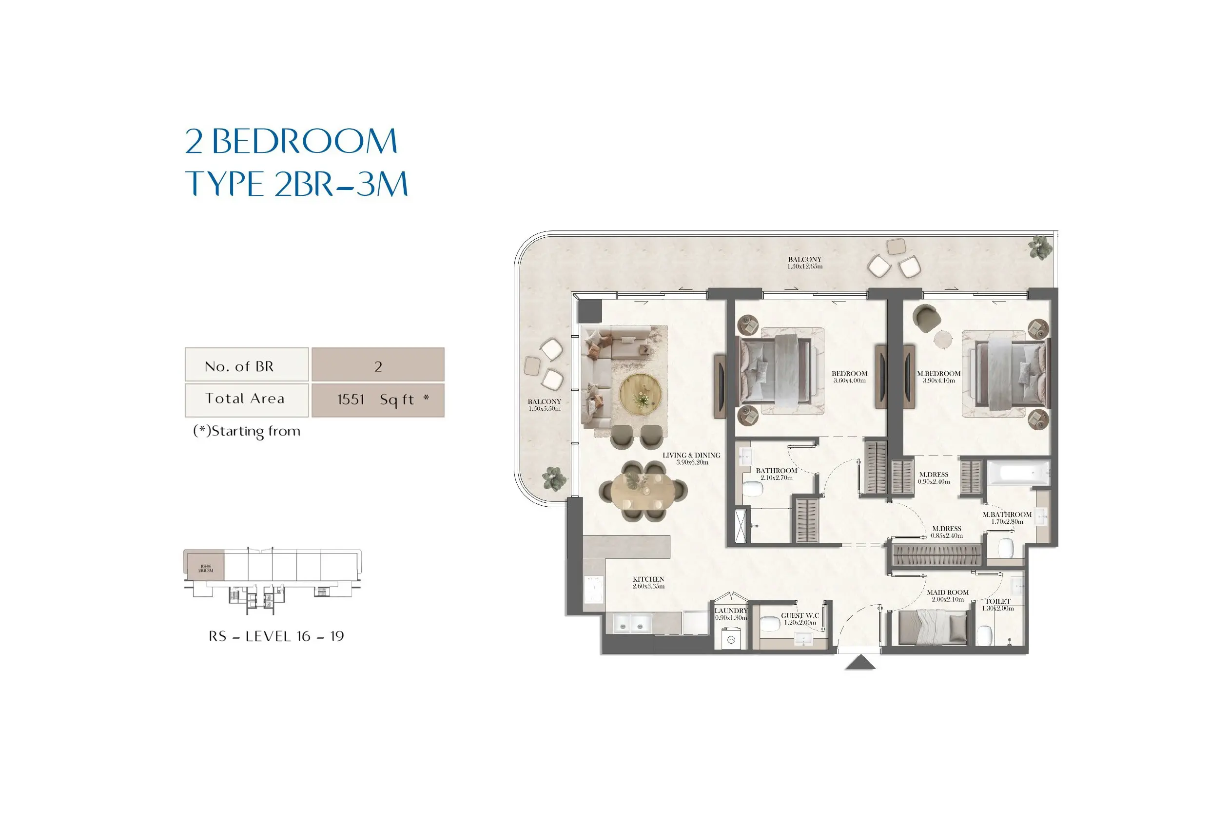 Type 3M floor plan