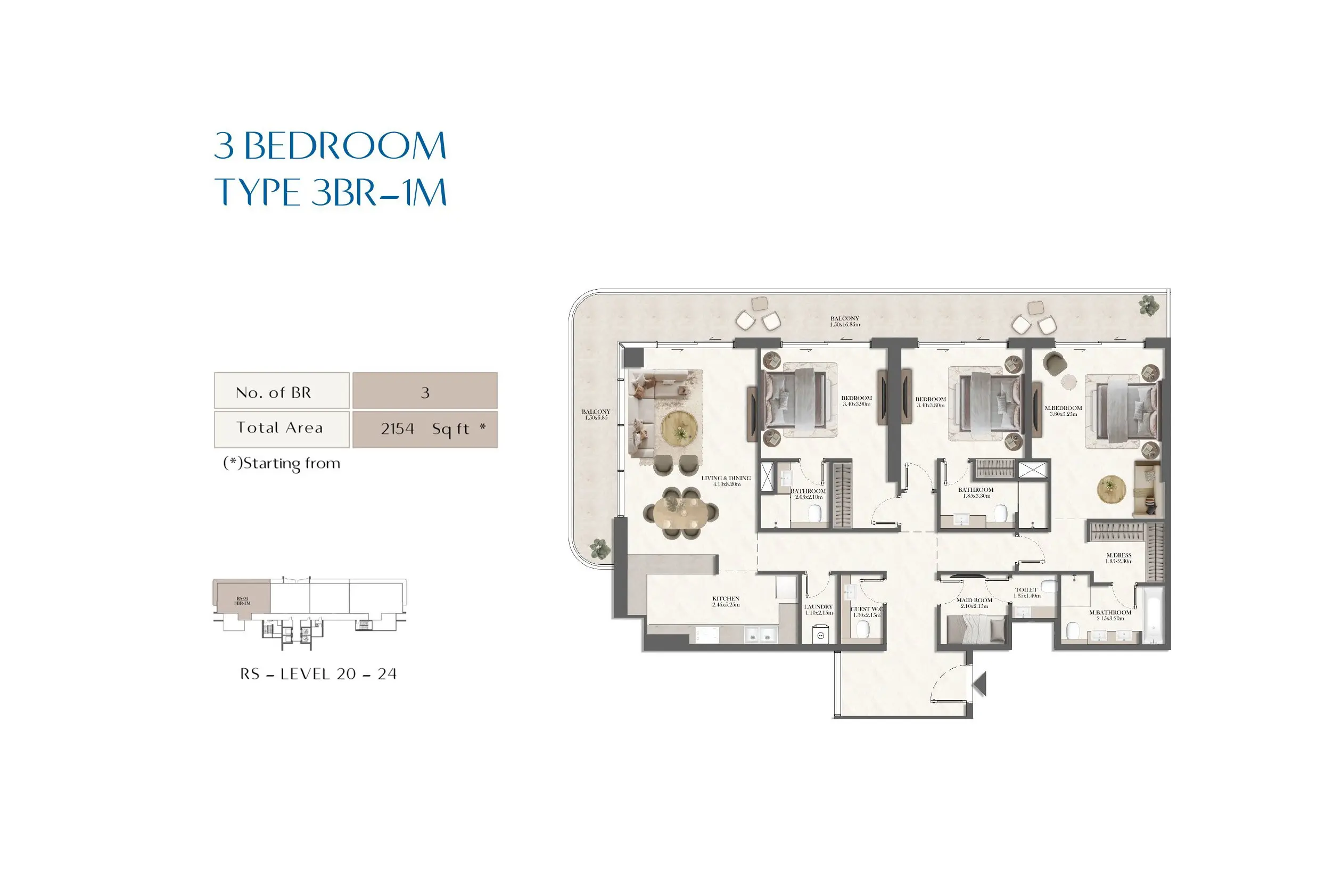 Type 1M floor plan